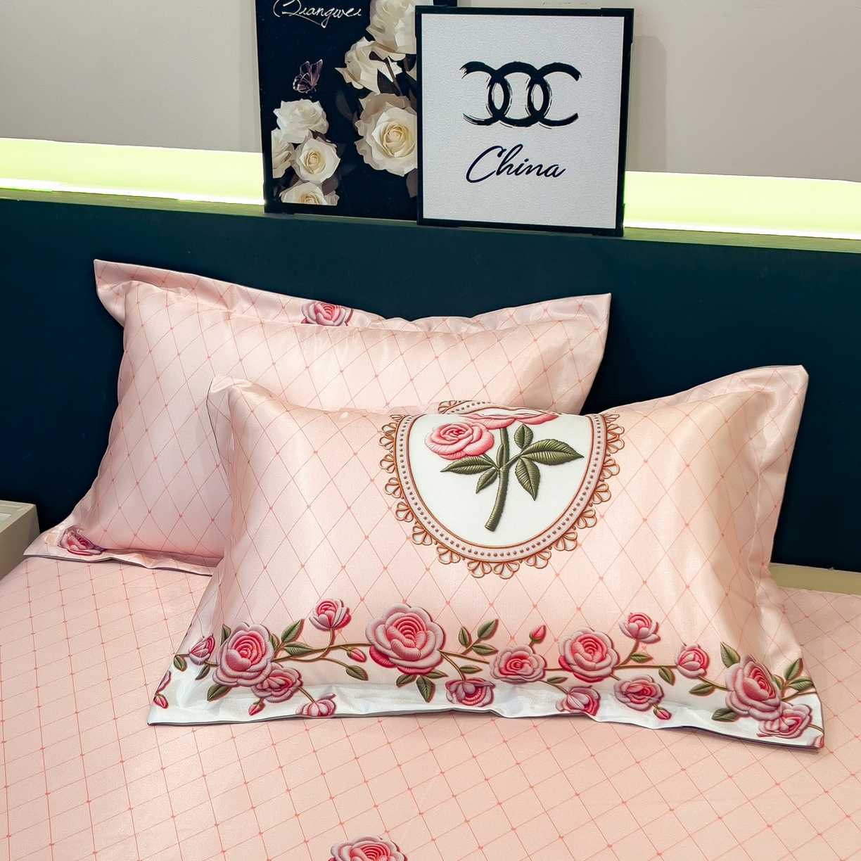 91家纺网 家纺一手货源 找家纺 柏薇 2026新款冰丝凉席床单款凉席三件套系列 野莓