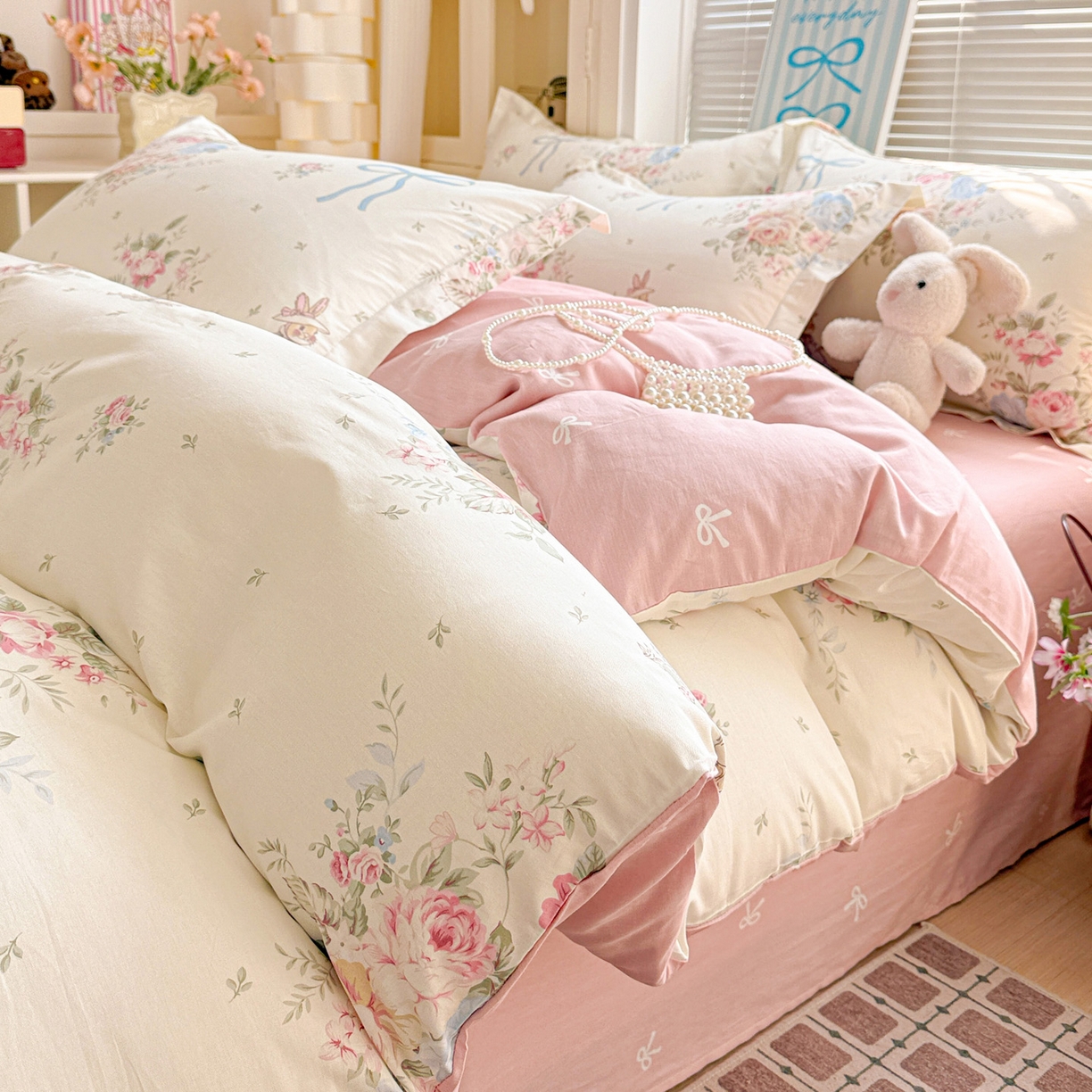 91家纺网 家纺一手货源 找家纺 （总）董成龙家纺 2026春夏新款100%全棉纯棉印花四件套印花卡通系列三件套（喷气工艺）