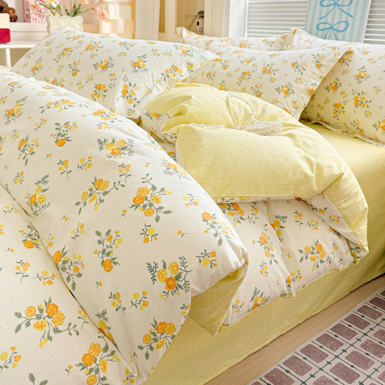 91家纺网 家纺一手货源 找家纺 （总）董成龙家纺 2026春夏新款100%全棉纯棉印花四件套印花卡通系列三件套（喷气工艺）