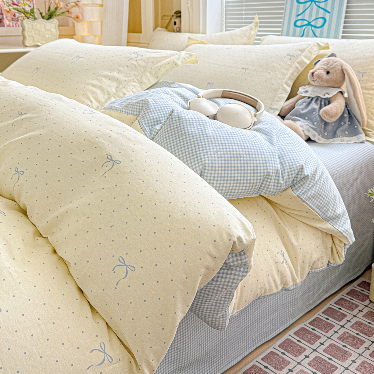 91家纺网 家纺一手货源 找家纺 （总）董成龙家纺 2026春夏新款100%全棉纯棉印花四件套印花卡通系列三件套（喷气工艺）