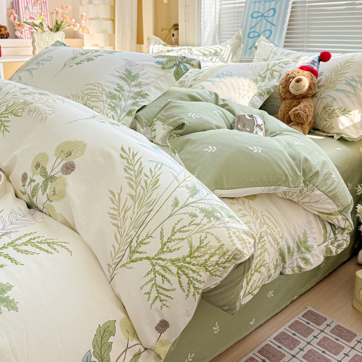 91家纺网 家纺一手货源 找家纺 （总）董成龙家纺 2026春夏新款100%全棉纯棉印花四件套印花卡通系列三件套（喷气工艺）