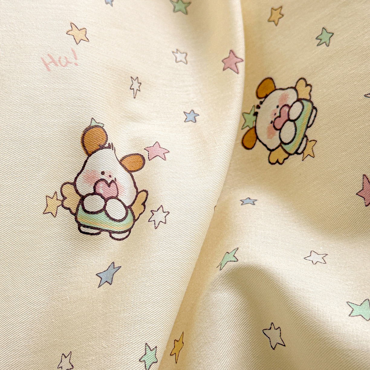 91家纺网 家纺一手货源 找家纺 董成龙家纺 2026春夏新款100%全棉纯棉印花四件套印花卡通系列三件套（喷气工艺） 甜梦喵语