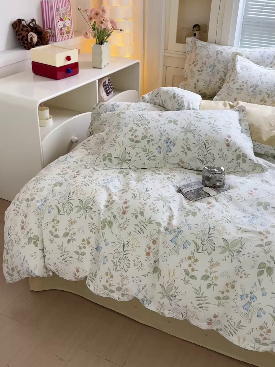 91家纺网 家纺一手货源 找家纺 董成龙家纺 2026春夏新款100%全棉纯棉印花四件套印花卡通系列三件套（喷气工艺） 晚风私语