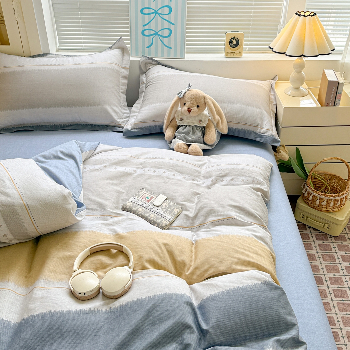 91家纺网 家纺一手货源 找家纺 董成龙家纺 2026春夏新款100%全棉纯棉印花四件套印花卡通系列三件套（喷气工艺） 星辰大海