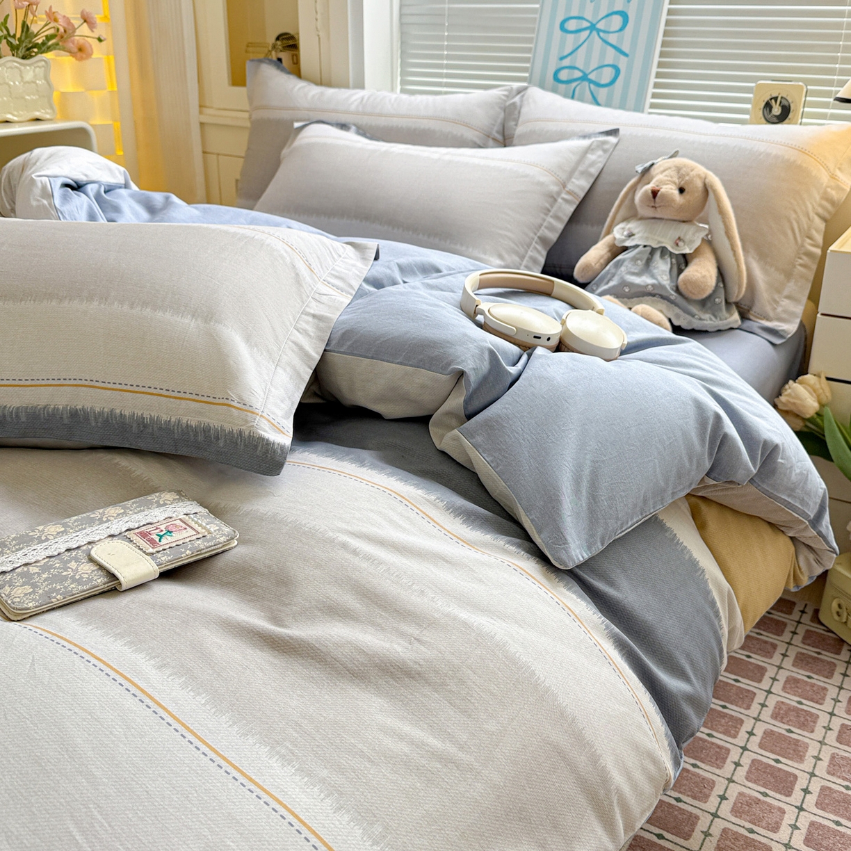 91家纺网 家纺一手货源 找家纺 董成龙家纺 2026春夏新款100%全棉纯棉印花四件套印花卡通系列三件套（喷气工艺） 星辰大海