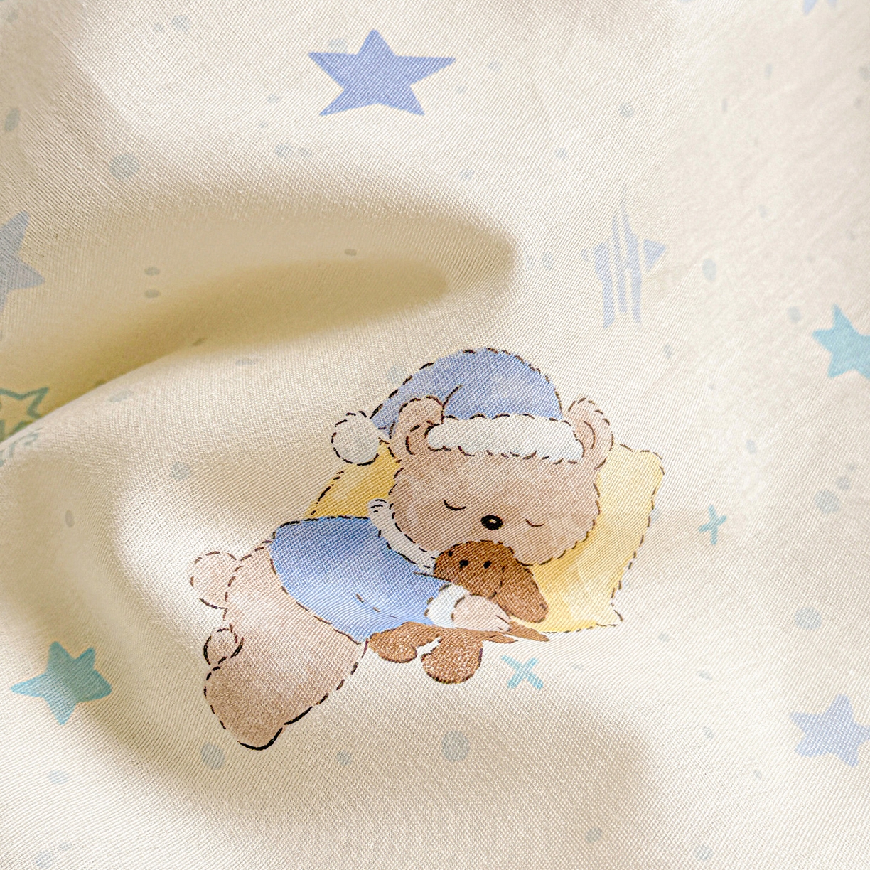 91家纺网 家纺一手货源 找家纺 董成龙家纺 2026春夏新款100%全棉纯棉印花四件套印花卡通系列三件套（喷气工艺） 星眠小熊