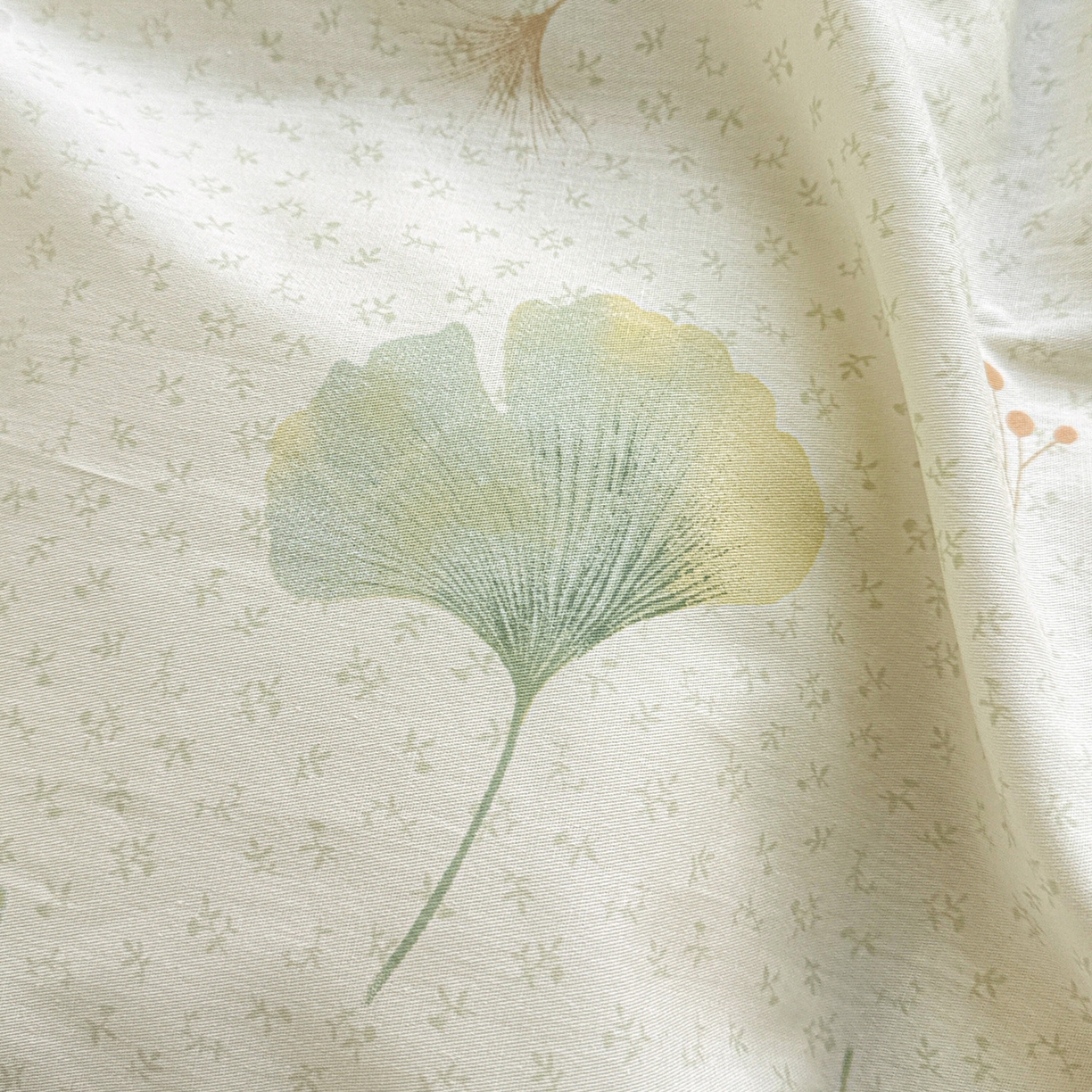 91家纺网 家纺一手货源 找家纺 董成龙家纺 2026春夏新款100%全棉纯棉印花四件套印花卡通系列三件套（喷气工艺） 银杏疏影