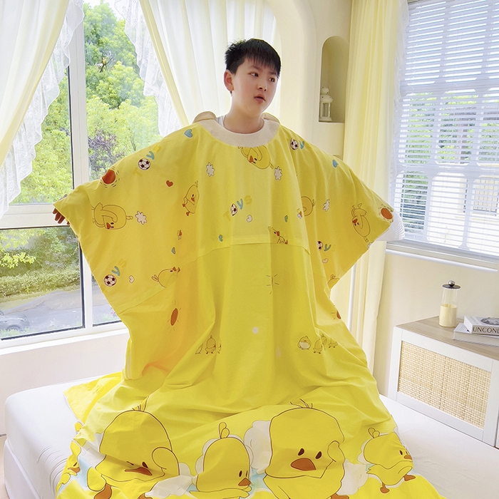 91家纺网 家纺一手货源 找家纺 （总）萌朵家纺 2025新款豆豆绒全棉防踢被-结合牛奶绒绒防踢被