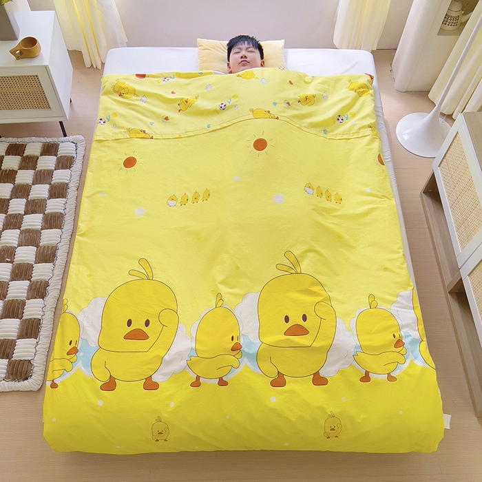 91家纺网 家纺一手货源 找家纺 （总）萌朵家纺 2025新款豆豆绒全棉防踢被-结合牛奶绒绒防踢被