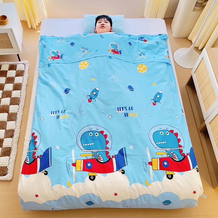 91家纺网 家纺一手货源 找家纺 （总）萌朵家纺 2025新款豆豆绒全棉防踢被-结合牛奶绒绒防踢被