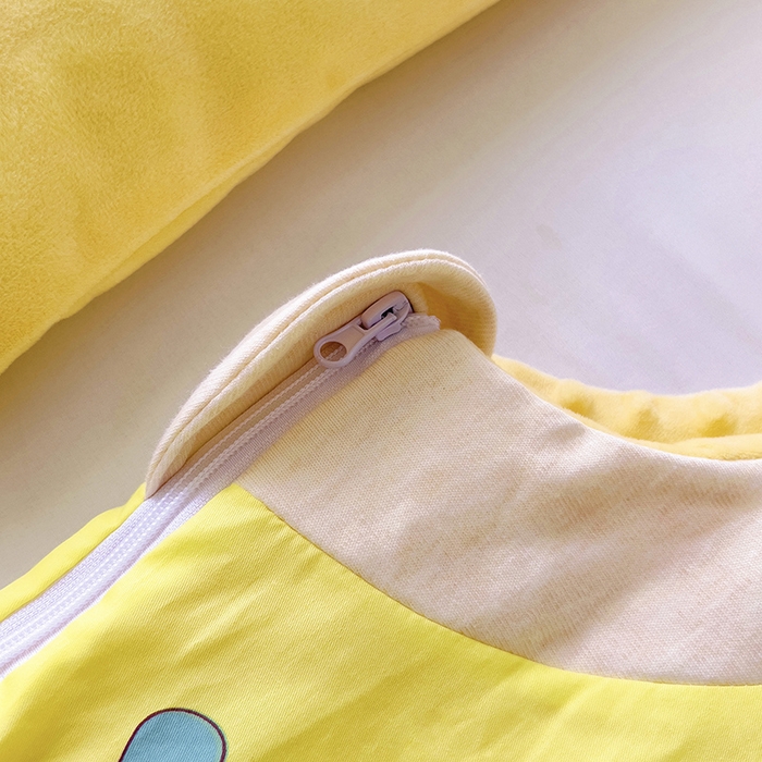 91家纺网 家纺一手货源 找家纺 萌朵家纺 2025新款豆豆绒全棉防踢被-结合牛奶绒绒防踢被 大黄鸭