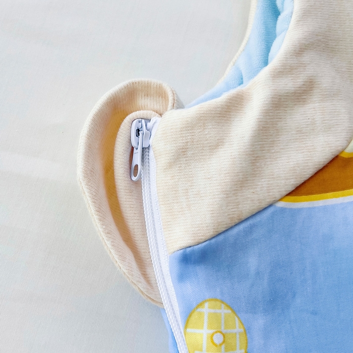 91家纺网 家纺一手货源 找家纺 萌朵家纺 2025新款豆豆绒全棉防踢被-结合牛奶绒绒防踢被 甜甜圈