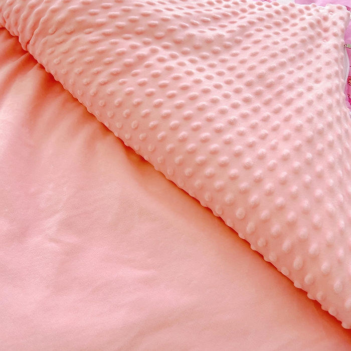 91家纺网 家纺一手货源 找家纺 萌朵家纺 2025新款豆豆绒全棉防踢被-结合牛奶绒绒防踢被 小公主