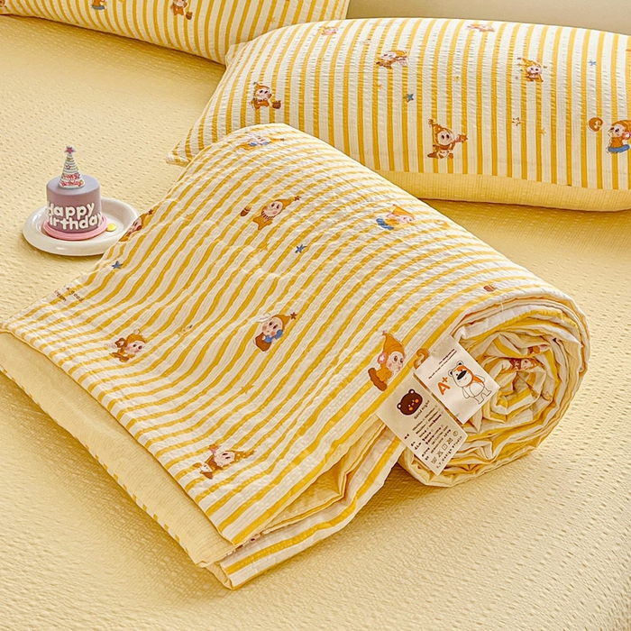 91家纺网 家纺一手货源 找家纺 （总）利禾家纺 2026春夏新款泡芙纱简约夏被四件套夏凉被空调被