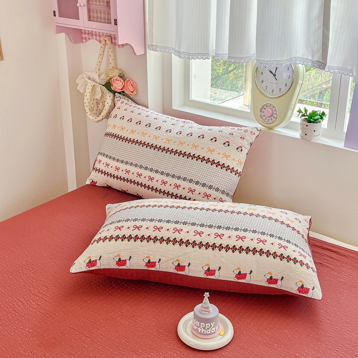 91家纺网 家纺一手货源 找家纺 利禾家纺 2026春夏新款泡芙纱简约夏被四件套夏凉被空调被 费尔岛-简约