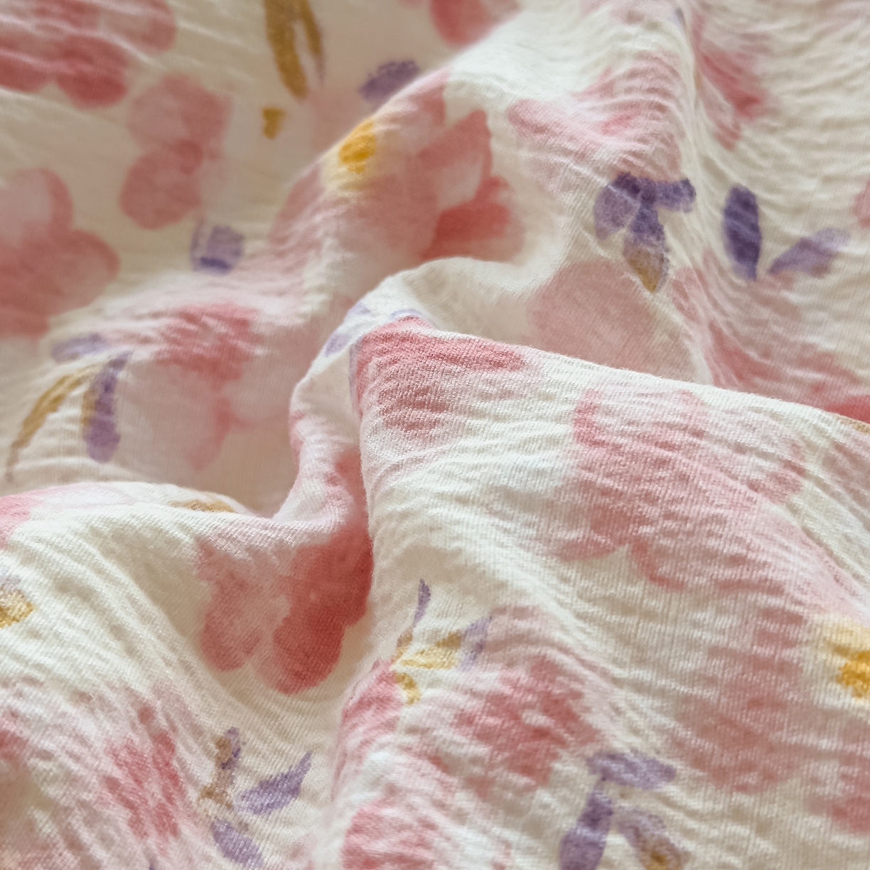 91家纺网 家纺一手货源 找家纺 （总）星光耀 2026春夏新品加厚皱皱纱床盖四件套系列