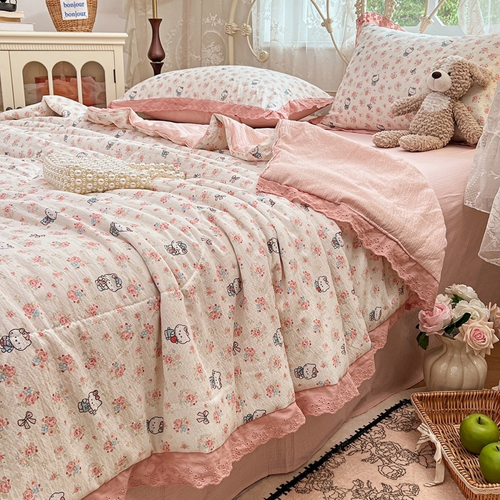 91家纺网 家纺一手货源 找家纺 优尚佳生活馆 2025秋冬新款高克重亚麻复古侘季风复麻系列四件套 蝶影繁华