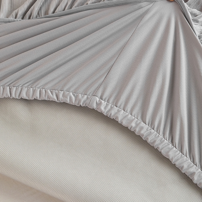 91家纺网 家纺一手货源 找家纺 （总）桂雅居 2026新款进口高分子素夏轻居床裙床笠款凉席三件套（会员减15 控价：不低于298（券后））