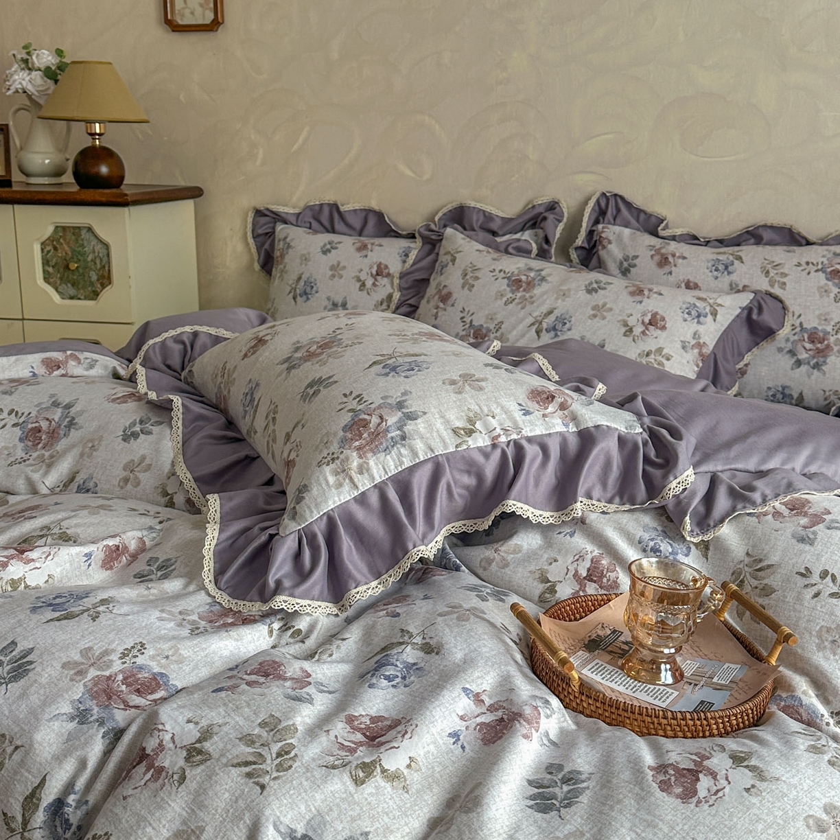 91家纺网 家纺一手货源 找家纺 （总）星光耀 2026新款A类高克重斜纹云柔棉床盖四件套