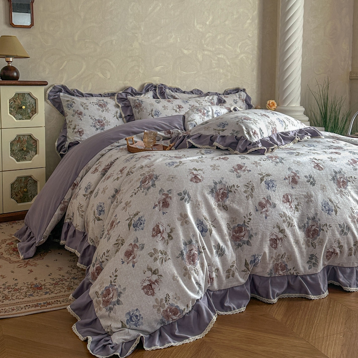 91家纺网 家纺一手货源 找家纺 （总）星光耀 2026新款A类高克重斜纹云柔棉床盖四件套