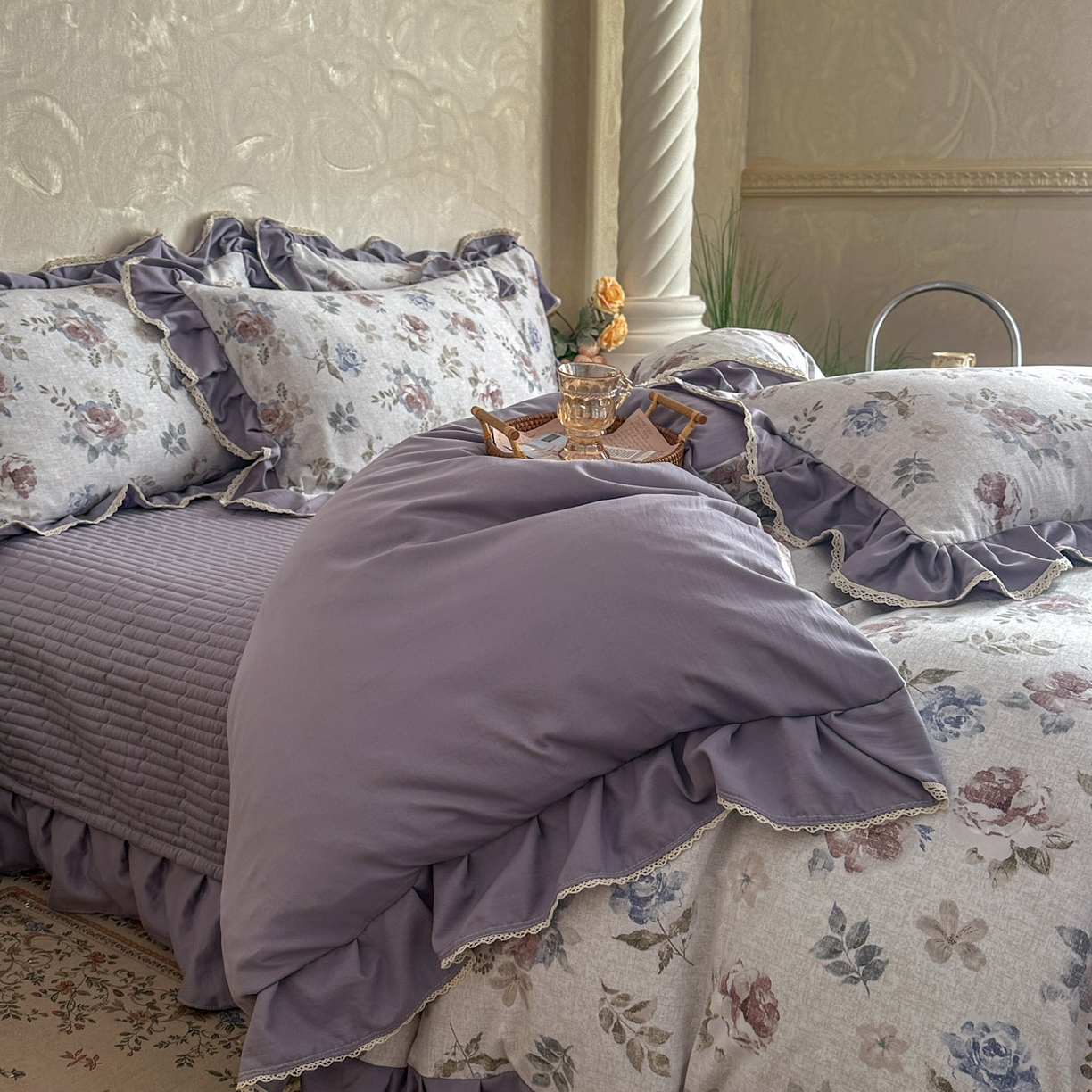 91家纺网 家纺一手货源 找家纺 （总）星光耀 2026新款A类高克重斜纹云柔棉床盖四件套