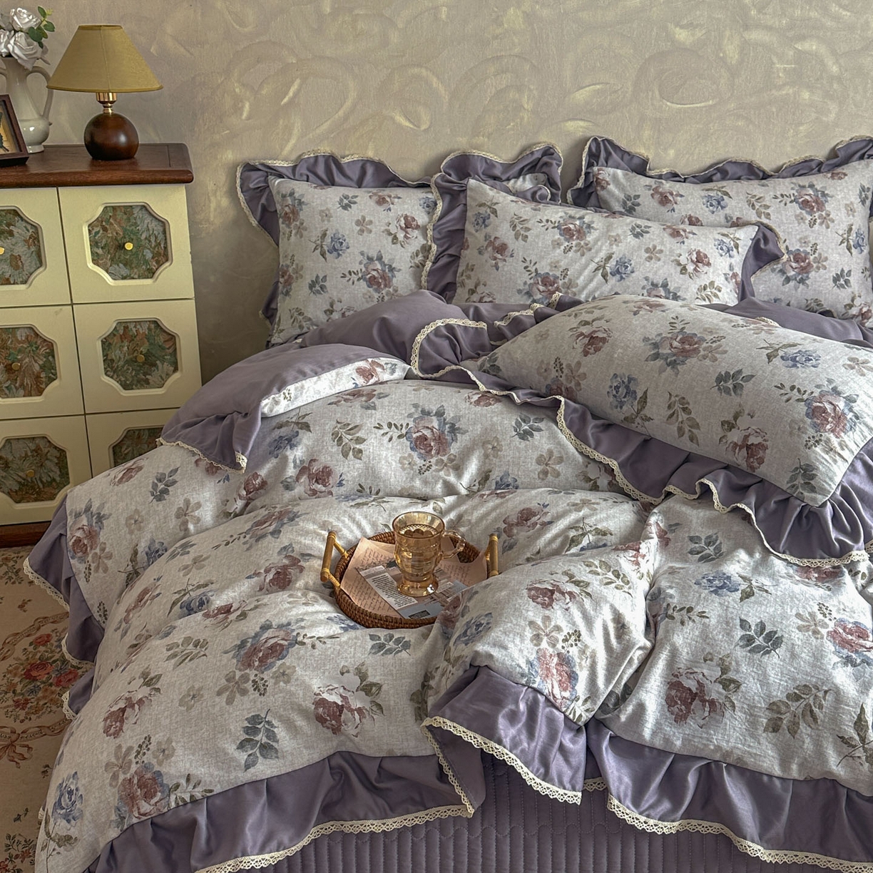 91家纺网 家纺一手货源 找家纺 （总）星光耀 2026新款A类高克重斜纹云柔棉床盖四件套