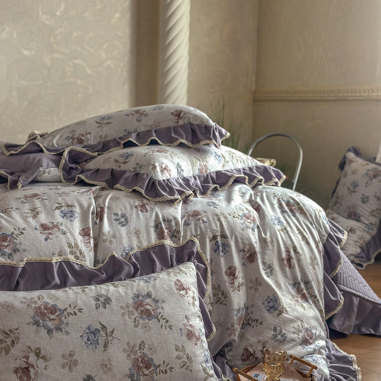 91家纺网 家纺一手货源 找家纺 （总）星光耀 2026新款A类高克重斜纹云柔棉床盖四件套