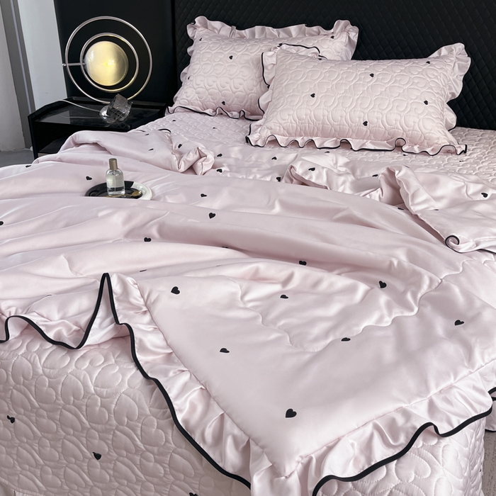 91家纺网 家纺一手货源 找家纺 （总）星光耀 2026新款水洗真丝夏被床盖四件套