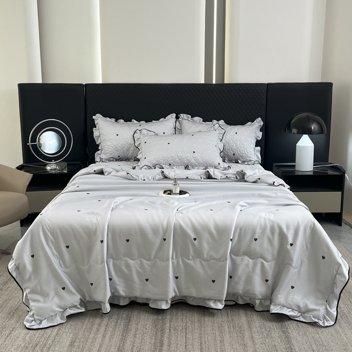 91家纺网 家纺一手货源 找家纺 （总）星光耀 2026新款水洗真丝夏被床盖四件套