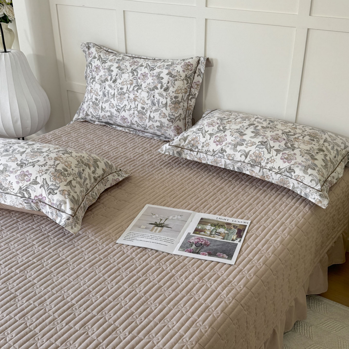 91家纺网 家纺一手货源 找家纺 星光耀 2026新款A类凉感天丝棉床盖四件套 凯西亚