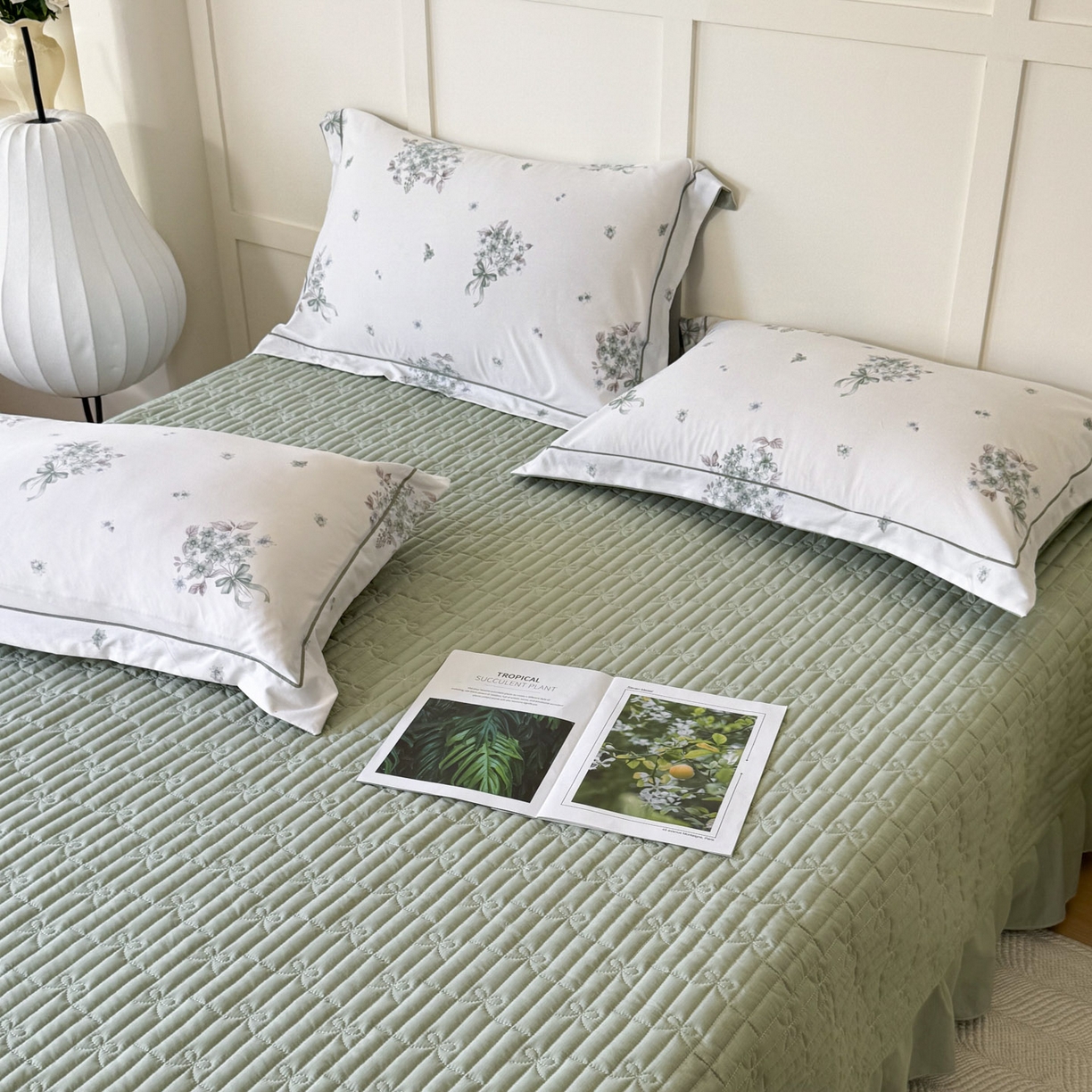 91家纺网 家纺一手货源 找家纺 星光耀 2026新款A类凉感天丝棉床盖四件套 花束