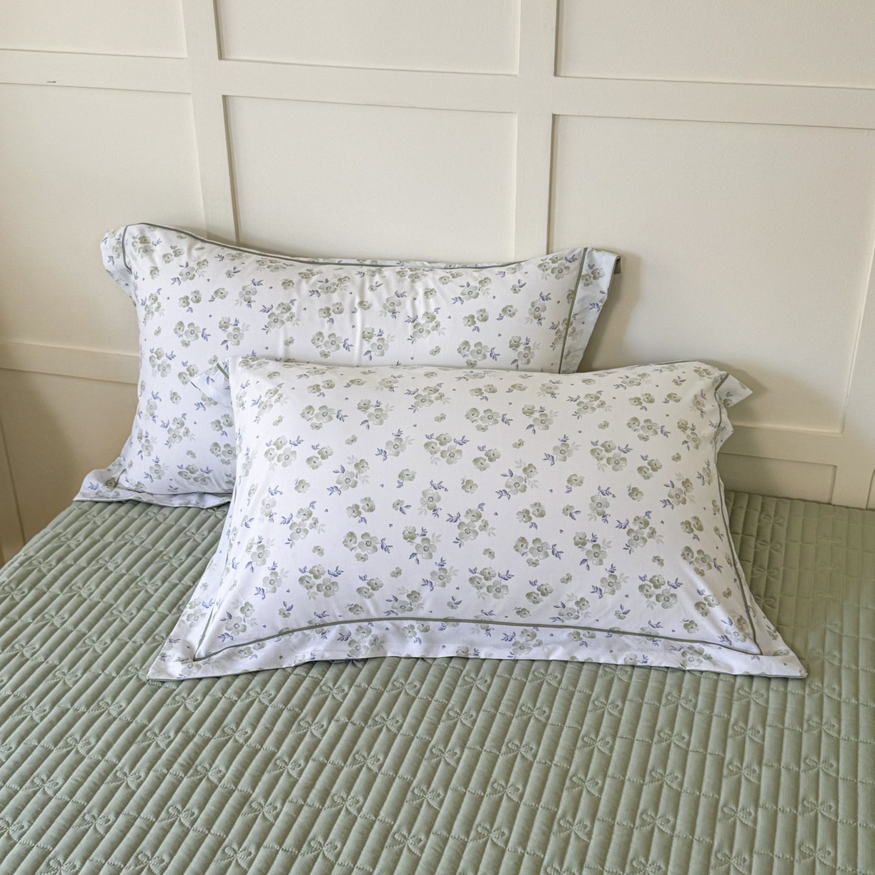 91家纺网 家纺一手货源 找家纺 星光耀 2026新款A类凉感天丝棉床盖四件套 绿萝