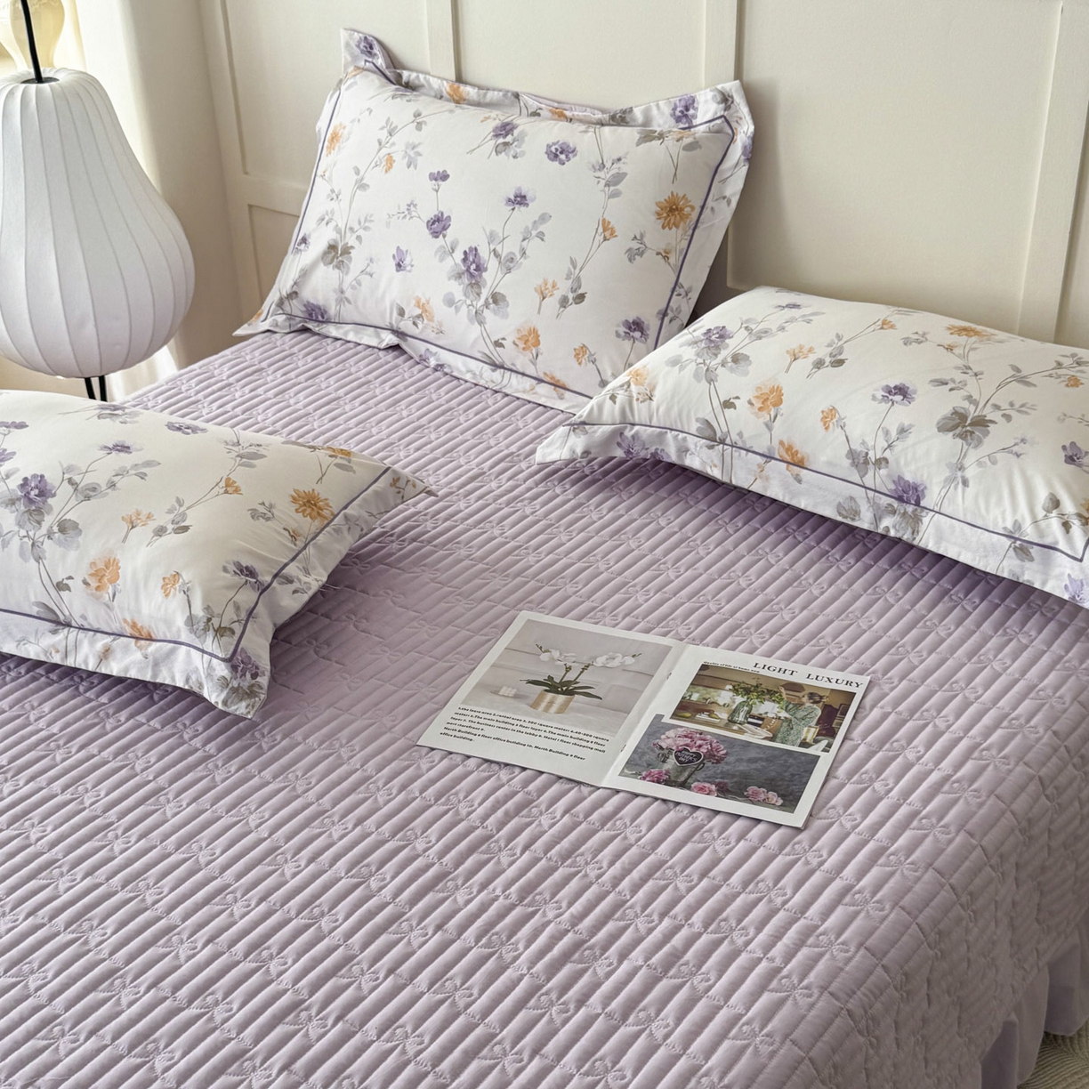 91家纺网 家纺一手货源 找家纺 星光耀 2026新款A类凉感天丝棉床盖四件套 雅枝