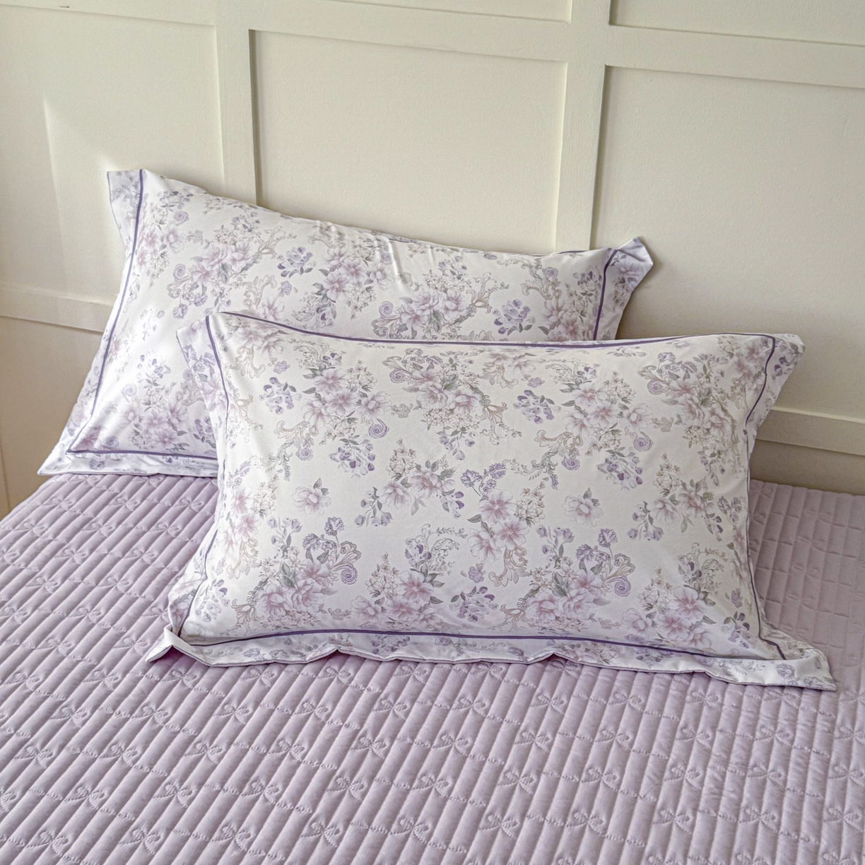 91家纺网 家纺一手货源 找家纺 星光耀 2026新款A类凉感天丝棉床盖四件套 佳期紫