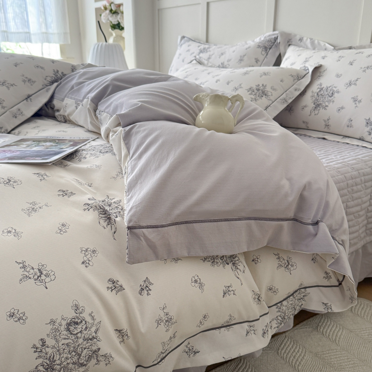 91家纺网 家纺一手货源 找家纺 星光耀 2026新款A类凉感天丝棉床盖四件套 南阳假日