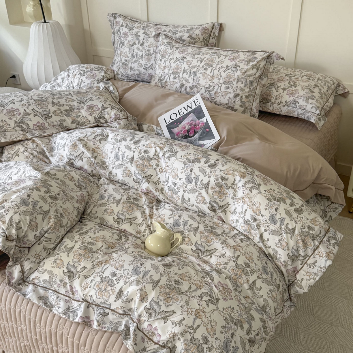 91家纺网 家纺一手货源 找家纺 星光耀 2026新款A类凉感天丝棉床盖四件套 凯西亚