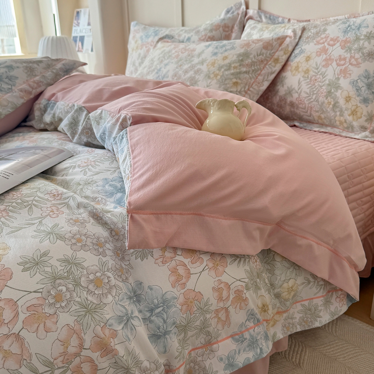 91家纺网 家纺一手货源 找家纺 星光耀 2026新款A类凉感天丝棉床盖四件套 初夏