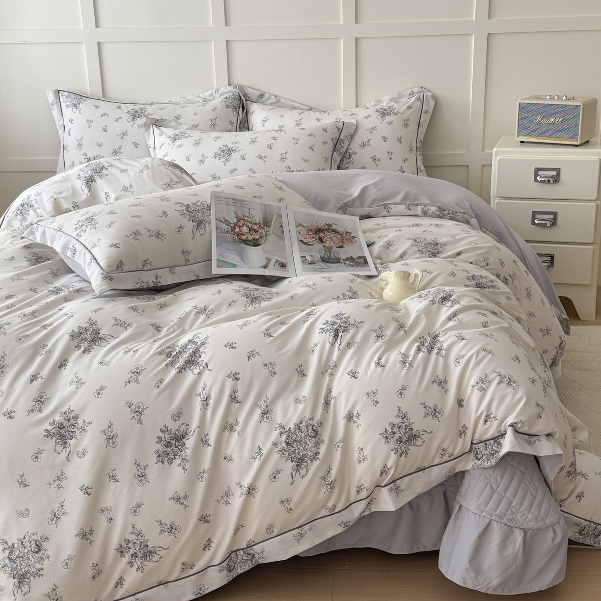 91家纺网 家纺一手货源 找家纺 星光耀 2026新款A类凉感天丝棉床盖四件套 南阳假日