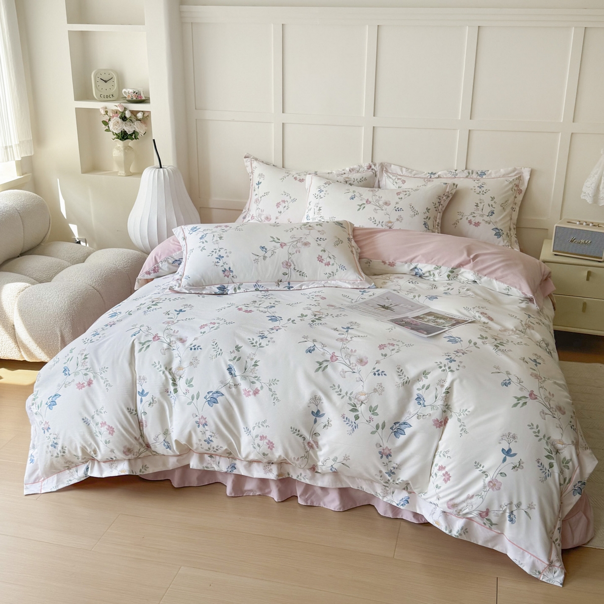 91家纺网 家纺一手货源 找家纺 星光耀 2026新款A类凉感天丝棉床盖四件套 未央