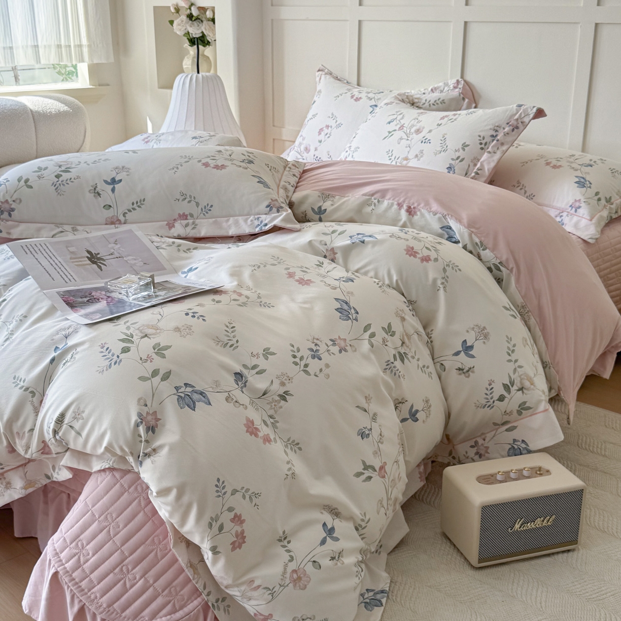 91家纺网 家纺一手货源 找家纺 星光耀 2026新款A类凉感天丝棉床盖四件套 未央