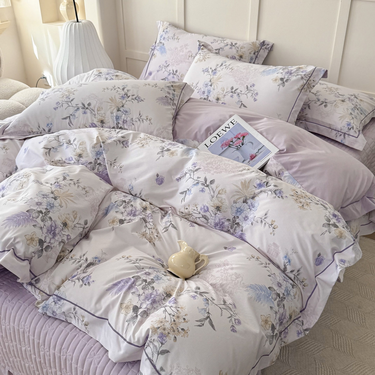 91家纺网 家纺一手货源 找家纺 星光耀 2026新款A类凉感天丝棉床盖四件套 华尔兹