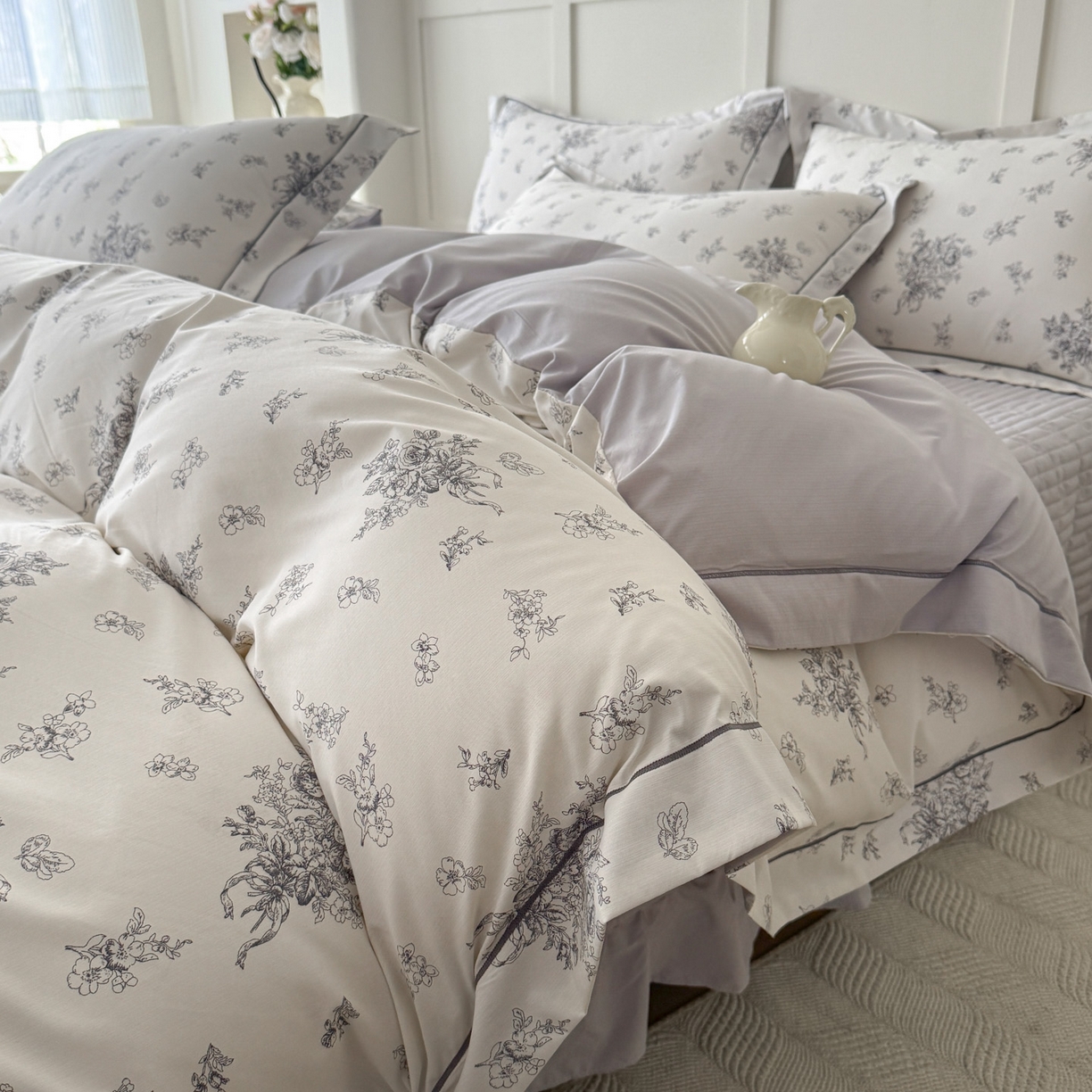 91家纺网 家纺一手货源 找家纺 星光耀 2026新款A类凉感天丝棉床盖四件套 南阳假日