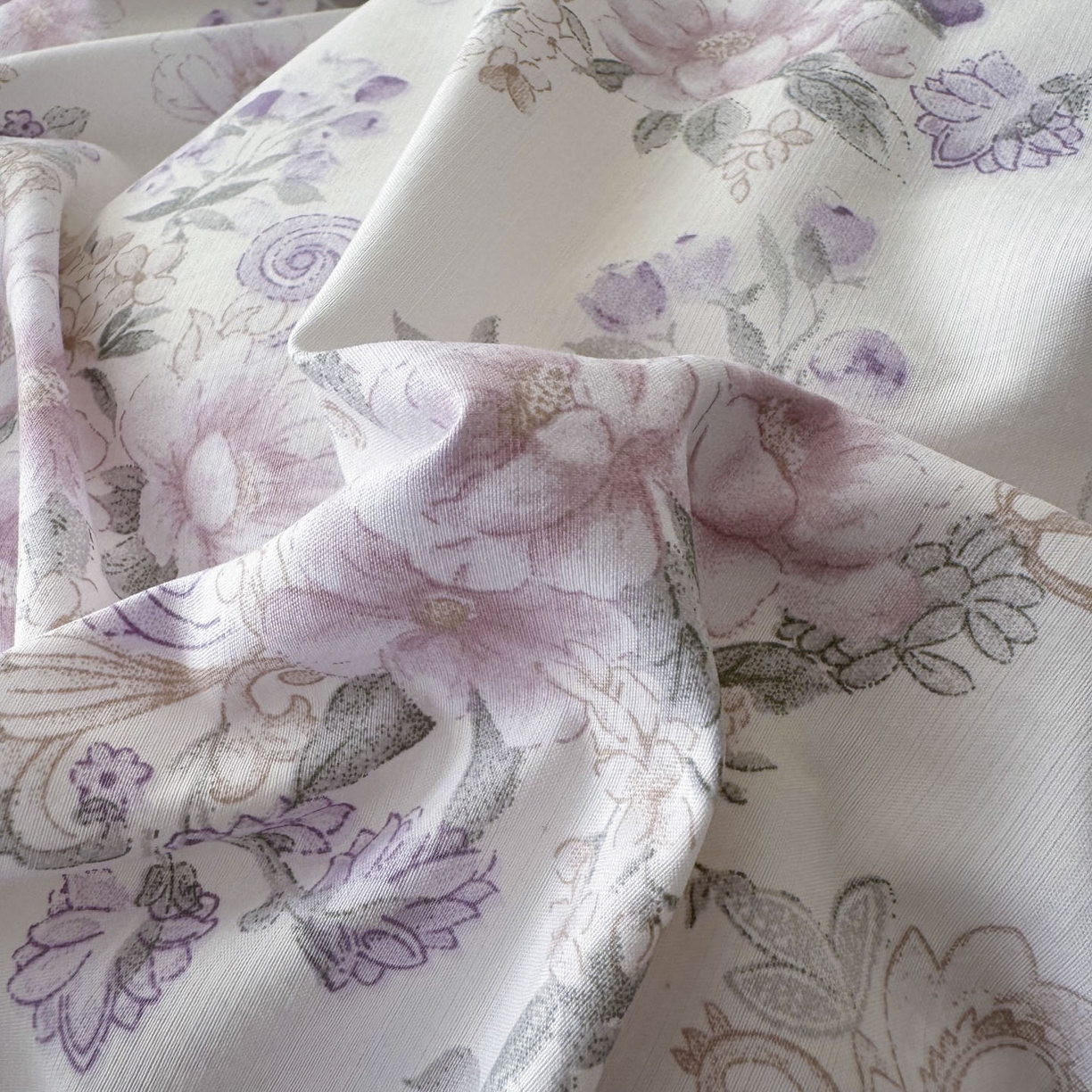 91家纺网 家纺一手货源 找家纺 星光耀 2026新款A类凉感天丝棉床盖四件套 佳期紫