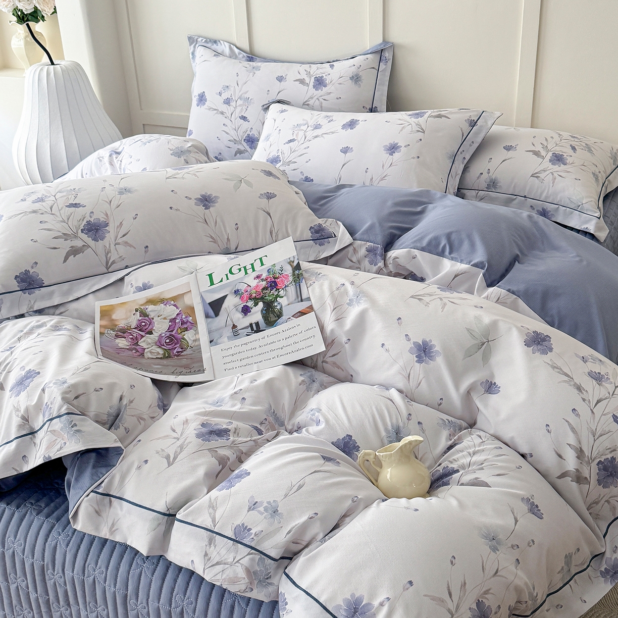 91家纺网 家纺一手货源 找家纺 星光耀 2026新款A类凉感天丝棉床盖四件套 温岚