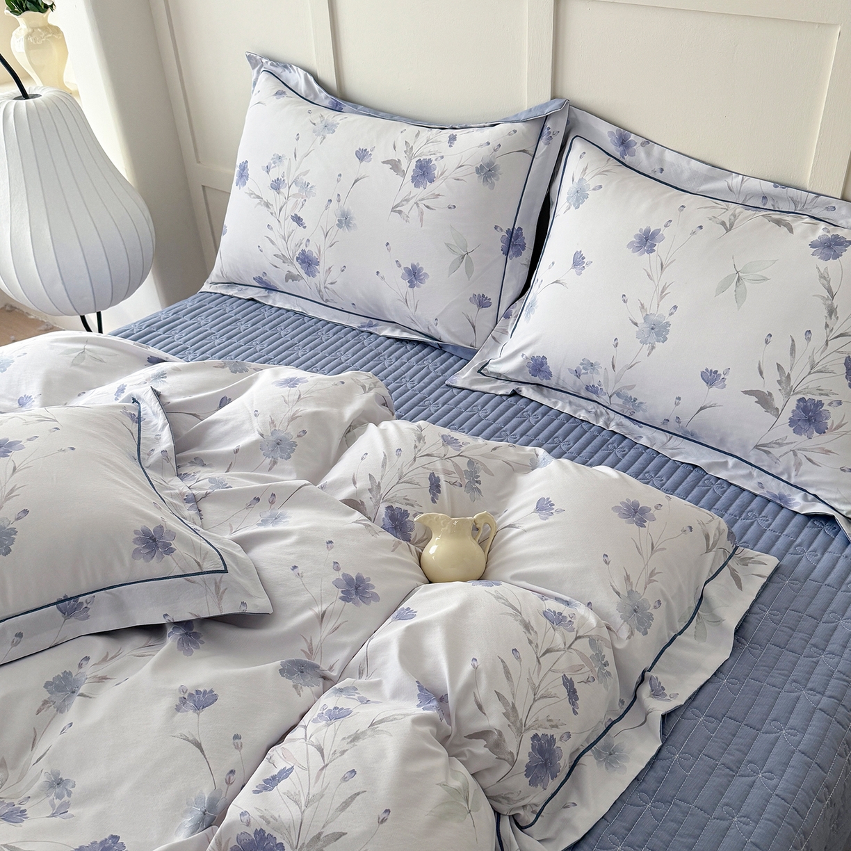 91家纺网 家纺一手货源 找家纺 星光耀 2026新款A类凉感天丝棉床盖四件套 温岚