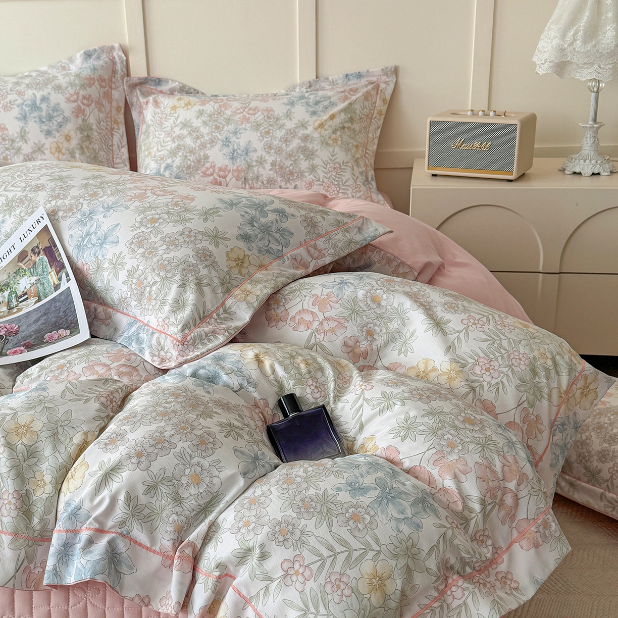 91家纺网 家纺一手货源 找家纺 星光耀 2026新款A类凉感天丝棉床盖四件套 初夏