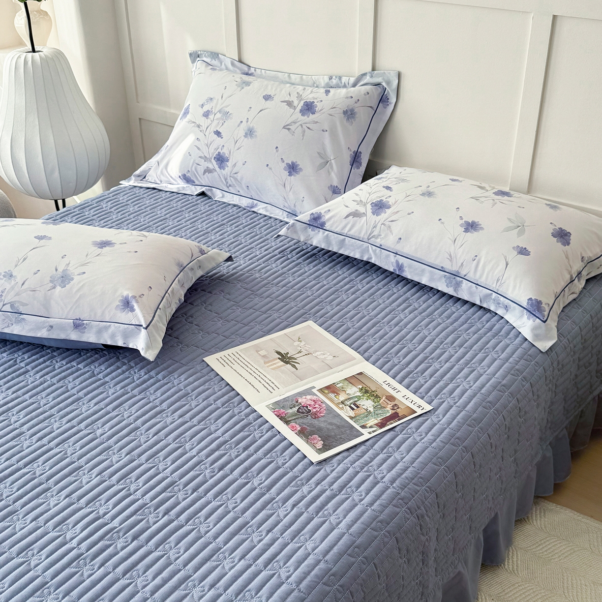 91家纺网 家纺一手货源 找家纺 星光耀 2026新款A类凉感天丝棉床盖四件套 温岚