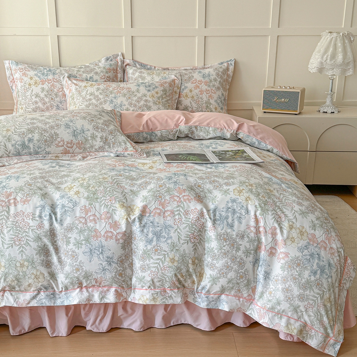 91家纺网 家纺一手货源 找家纺 星光耀 2026新款A类凉感天丝棉床盖四件套 初夏