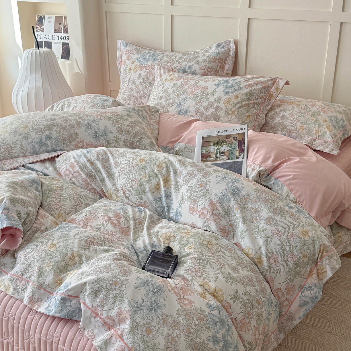 91家纺网 家纺一手货源 找家纺 星光耀 2026新款A类凉感天丝棉床盖四件套 初夏