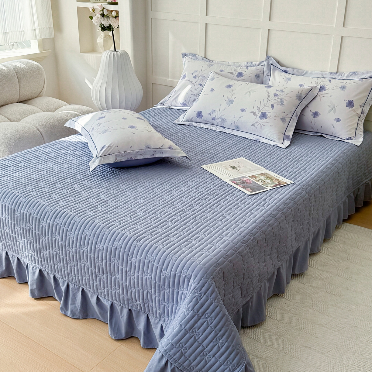 91家纺网 家纺一手货源 找家纺 星光耀 2026新款A类凉感天丝棉床盖四件套 温岚